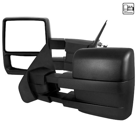 Spec-D Tuning 04-09 Ford F150 Towing Mirrors Manual Adjustment Oe Type RMX-F15004-M-FS